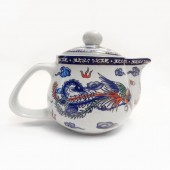 Чайник с ситом (орнамент «Дракон»), фарфор