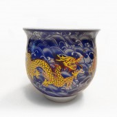 Чашка с двойным дном (Орнамент «Дракон». Синяя)